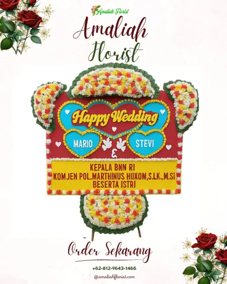 Papan Bunga Pernikahan Cukil